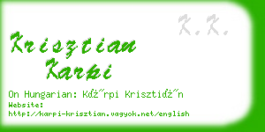 krisztian karpi business card